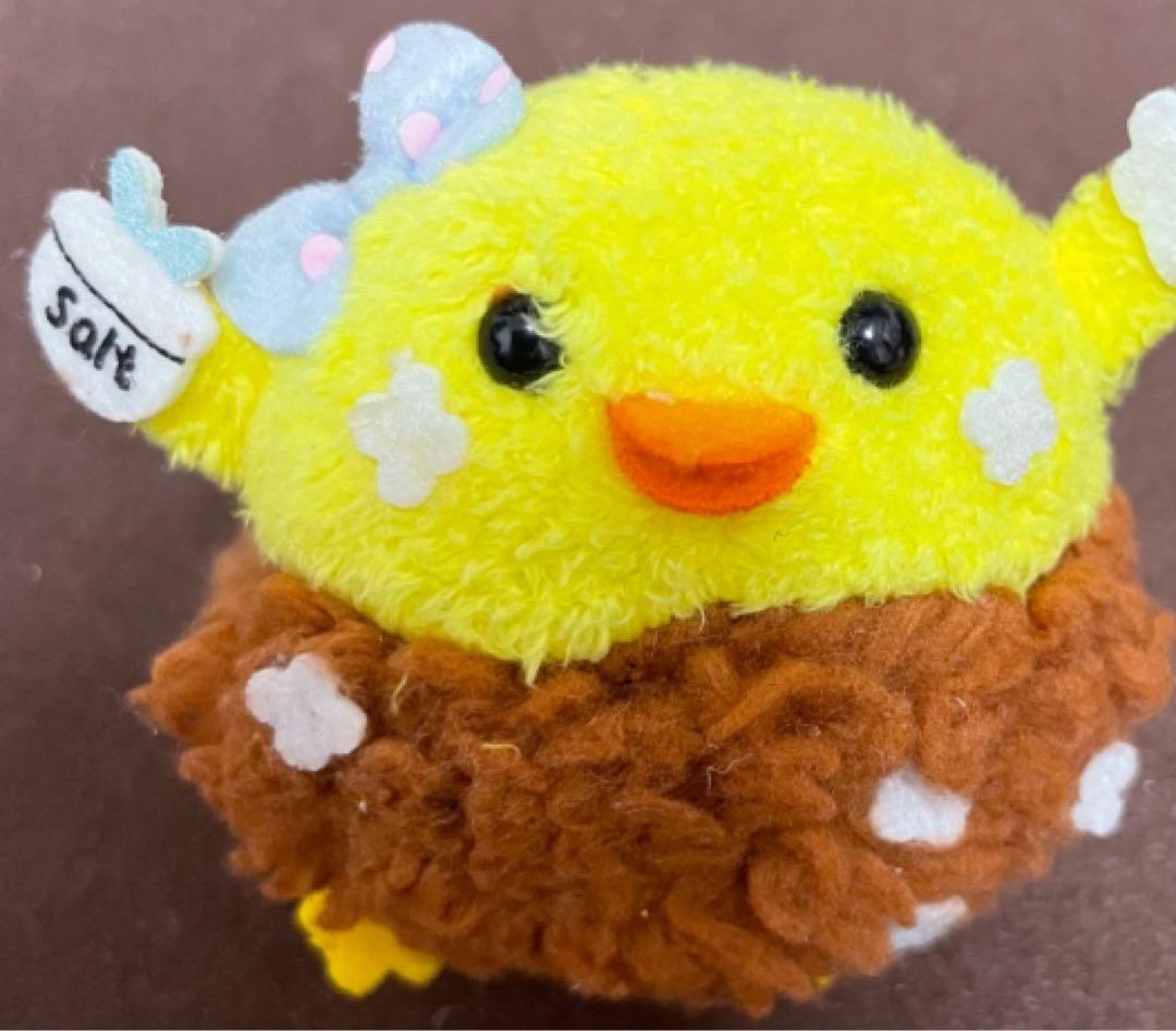 ひよこ型ぬいぐるみ 塩の容器付き