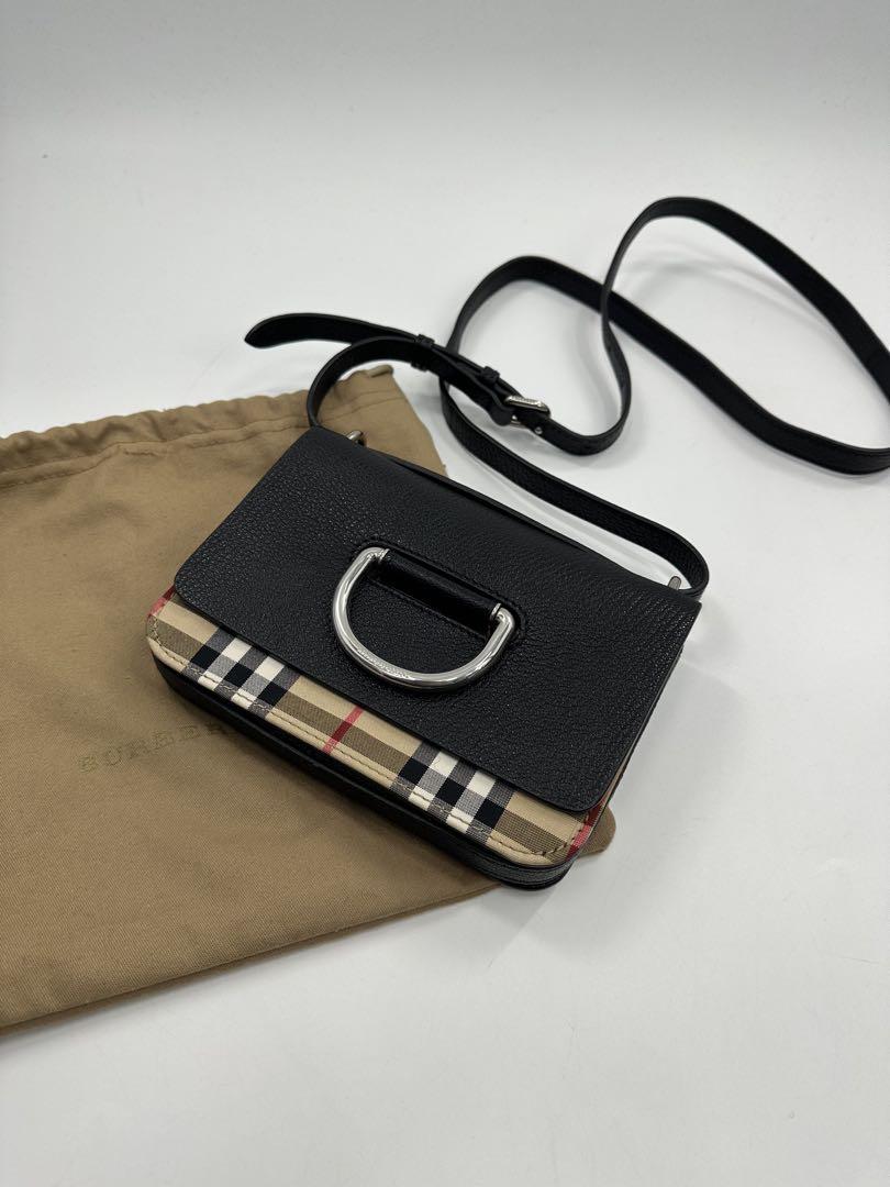 希少/美品/BURBERRY/レザー Dリング ミニ ショルダーバッグ