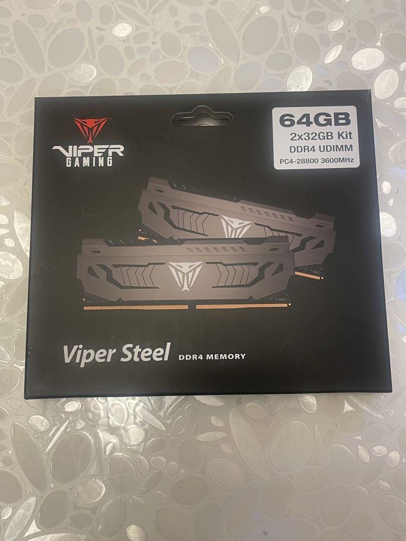 新品　Viper Steel 64GB DDR4 3600MHz メモリキット