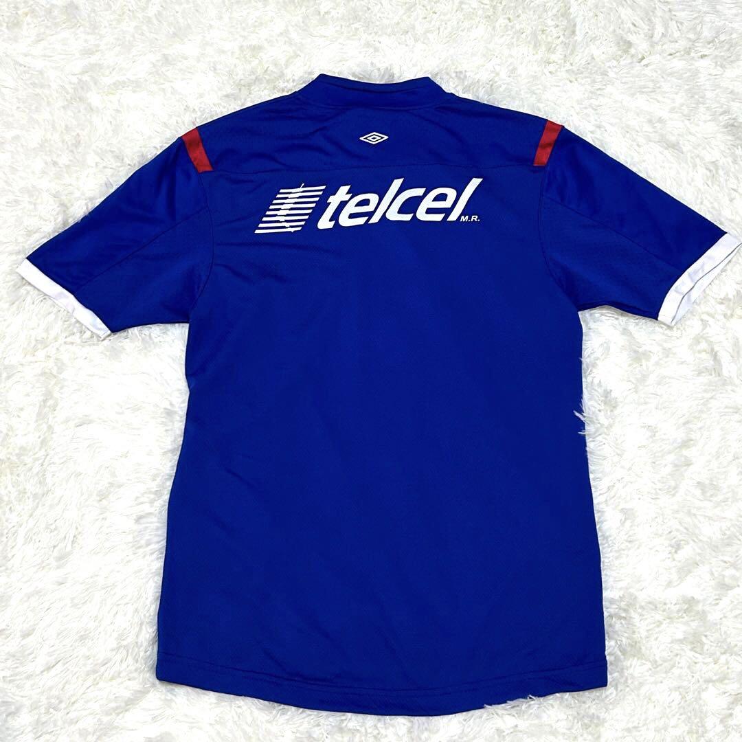 【美品】umbro サッカーユニ S クルスアスル コカコーラ ブルー 美品】umbro サッカーユニ S クルスアスル コカコーラ ブルー