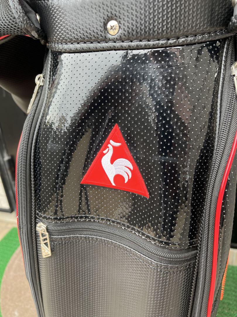 le coq sportif キャディバッグ 黒/赤中古美品