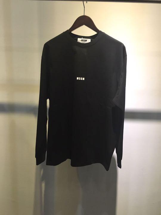 MSGM エムエスジーエム 新品 ミニロゴ ロンT ブラック Tシャツ