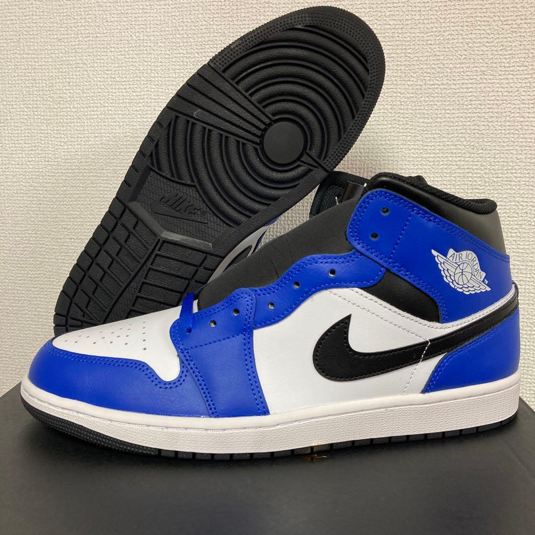 エアジョーダン1 MID ブルー 青白黒 30.5cm ゲームロイヤル ナイキ