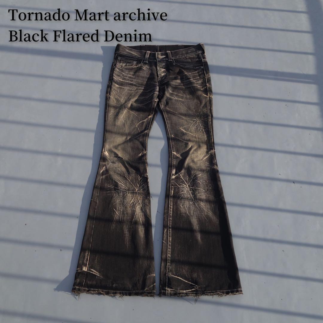 00s Tornado Mart black flared denim お兄系 - メルカリ
