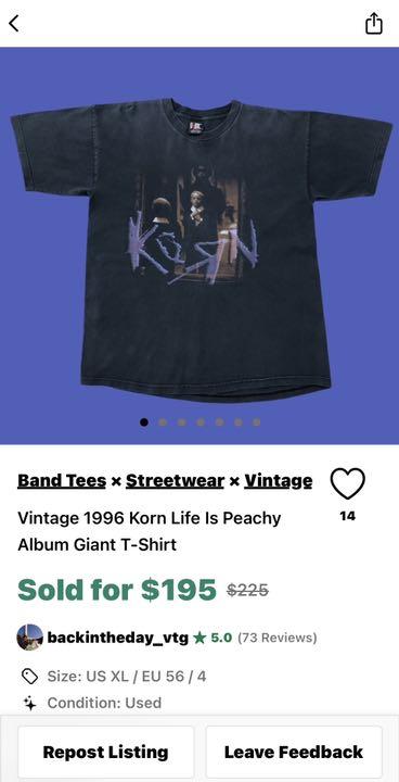 爆買い好評 KORN Life is Peachy vintage Tシャツ LwlQf-m30598178710 お得超特価