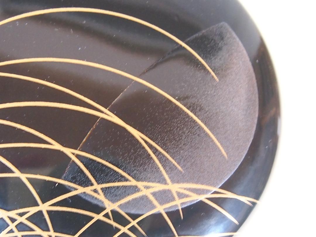【美品】輪島塗 高崎秋峰作 武蔵野蒔絵 平棗 茶入/薄茶器 茶道具/お点前道具