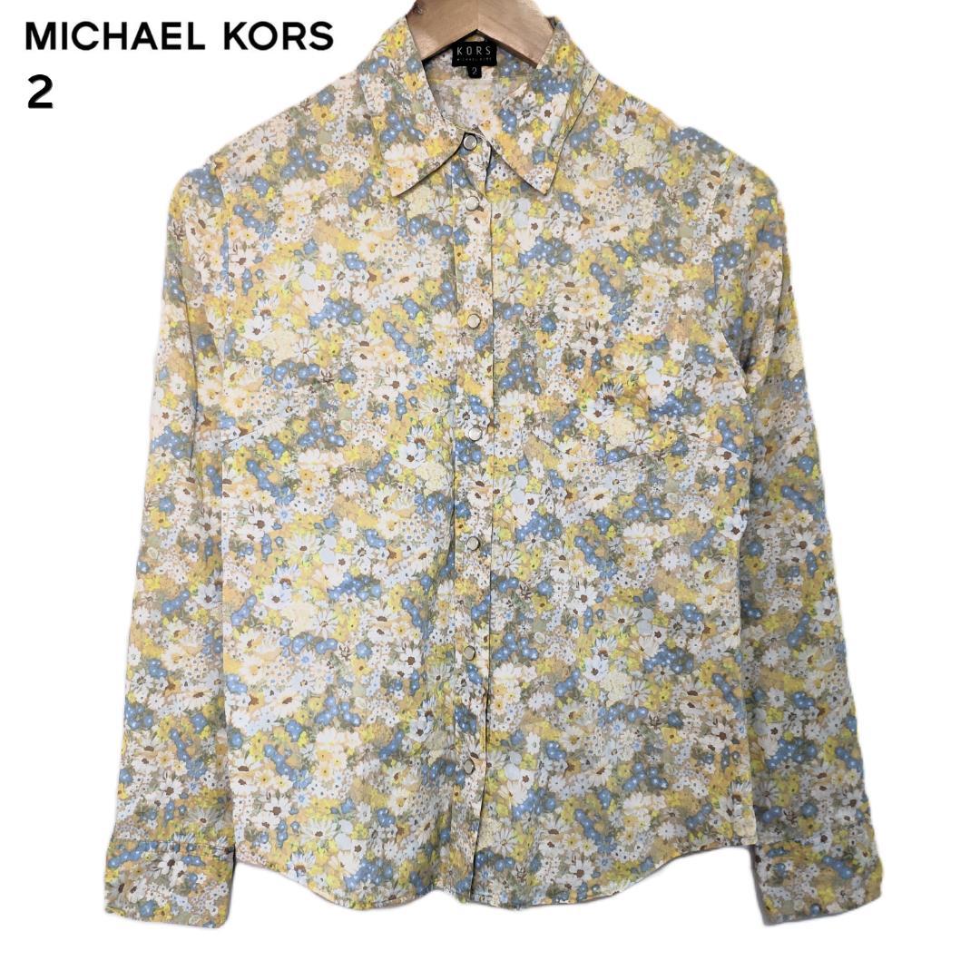MICHAEL KORS 花柄シアーシャツ マイケルコース ブラウス 透け感