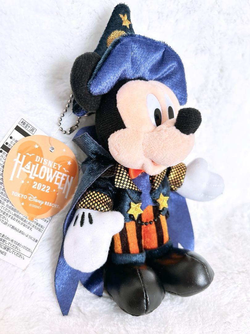 タグ付新品　2022 ディズニーハロウィン　ぬいぐるみバッジ　ミッキー　ミニー