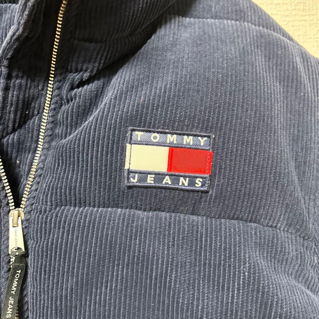 TOMMY JEANS ネイビー コーデュロイ ダウンジャケット TOMMY JEANS ネイビー コーデュロイ ダウンジャケット