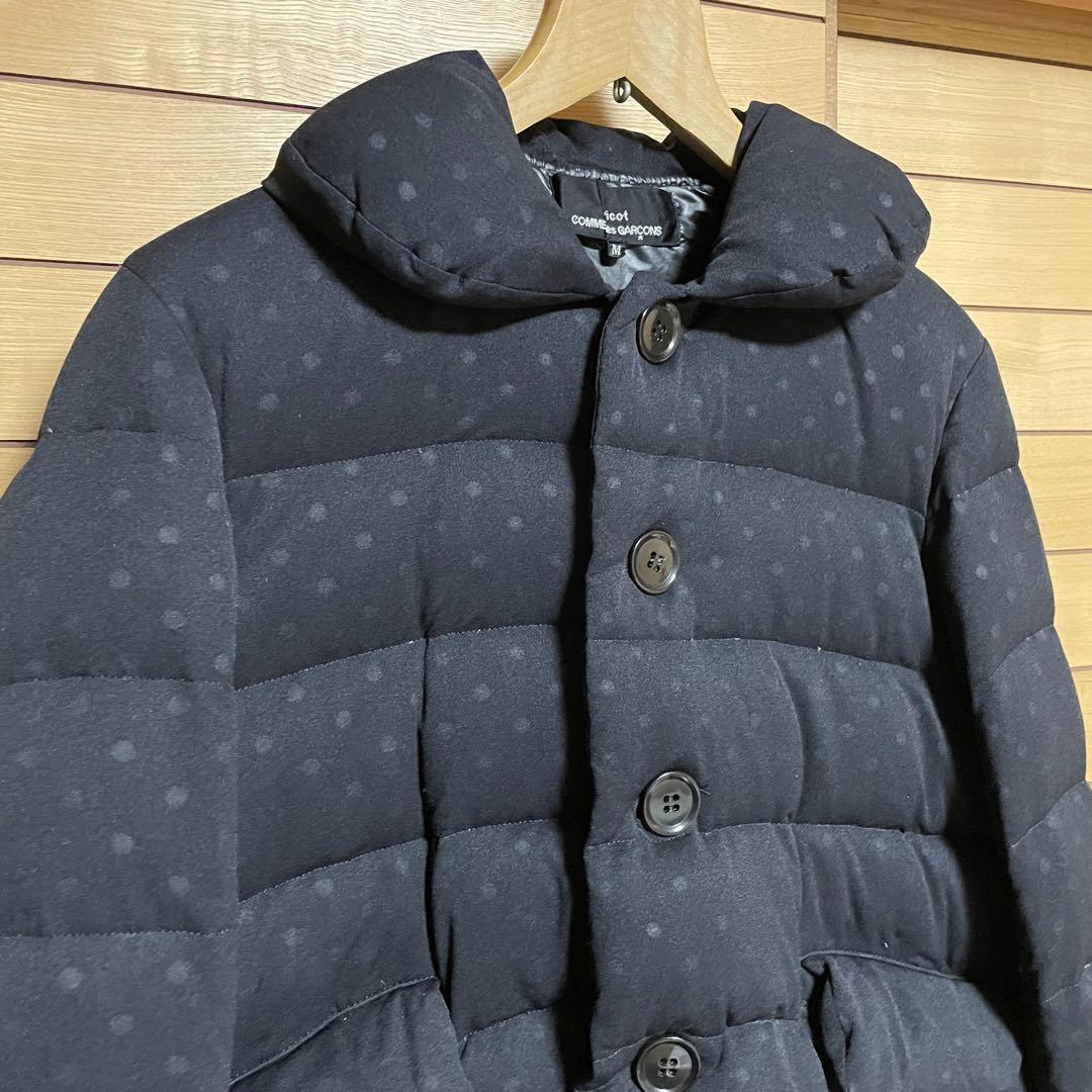 新品未使用！！トリココムデギャルソン　水玉柄ダウン　M 値下げしました✨】水玉柄ダウンコート