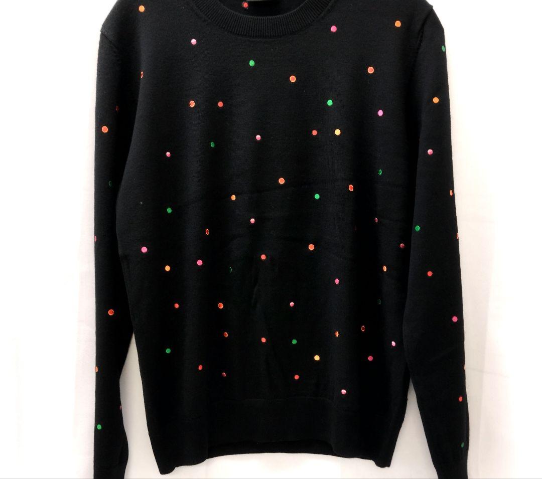 PS PaulSmith　ポール・スミス　ニット　黒　ドット　Sサイズ