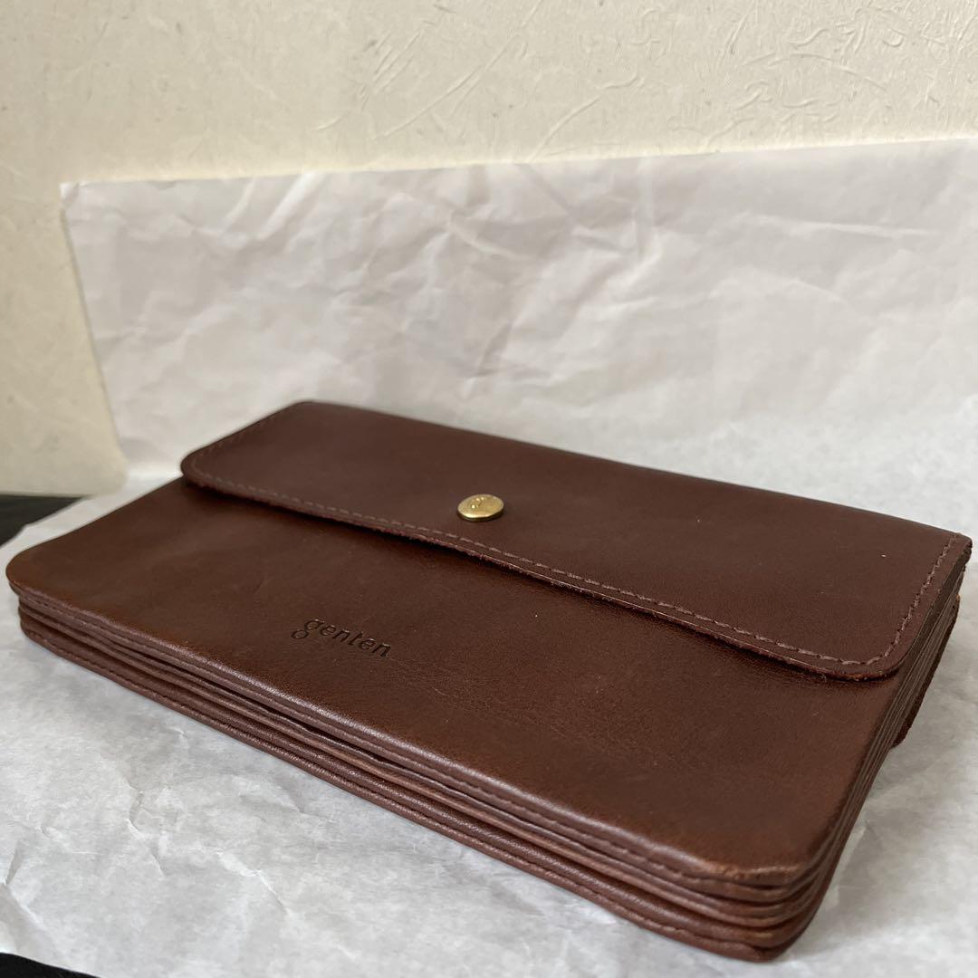ゲンテン　長財布　シャドーオイルダブルフラップ