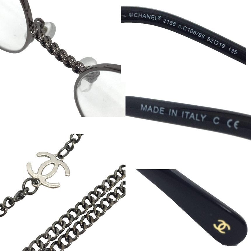 【CHANEL】チェーン付ラウンドフレーム眼鏡★国内発関税込 CHANEL メガネフレーム ラウンド チェーン付 aq11800 - メルカリ