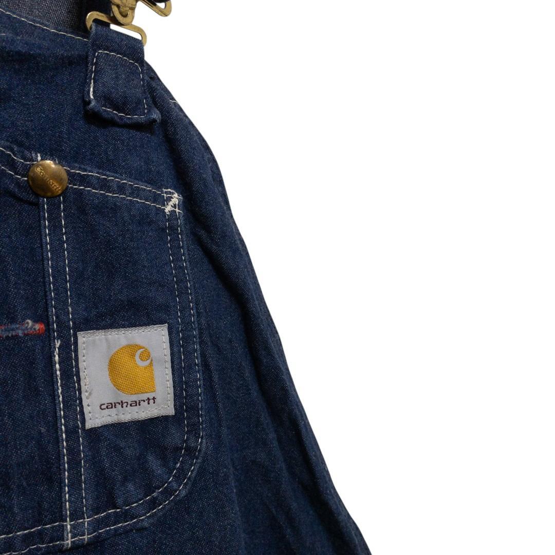 ☆Carhartt☆ ワンポイントロゴ刺繡 デニムオーバーオール C