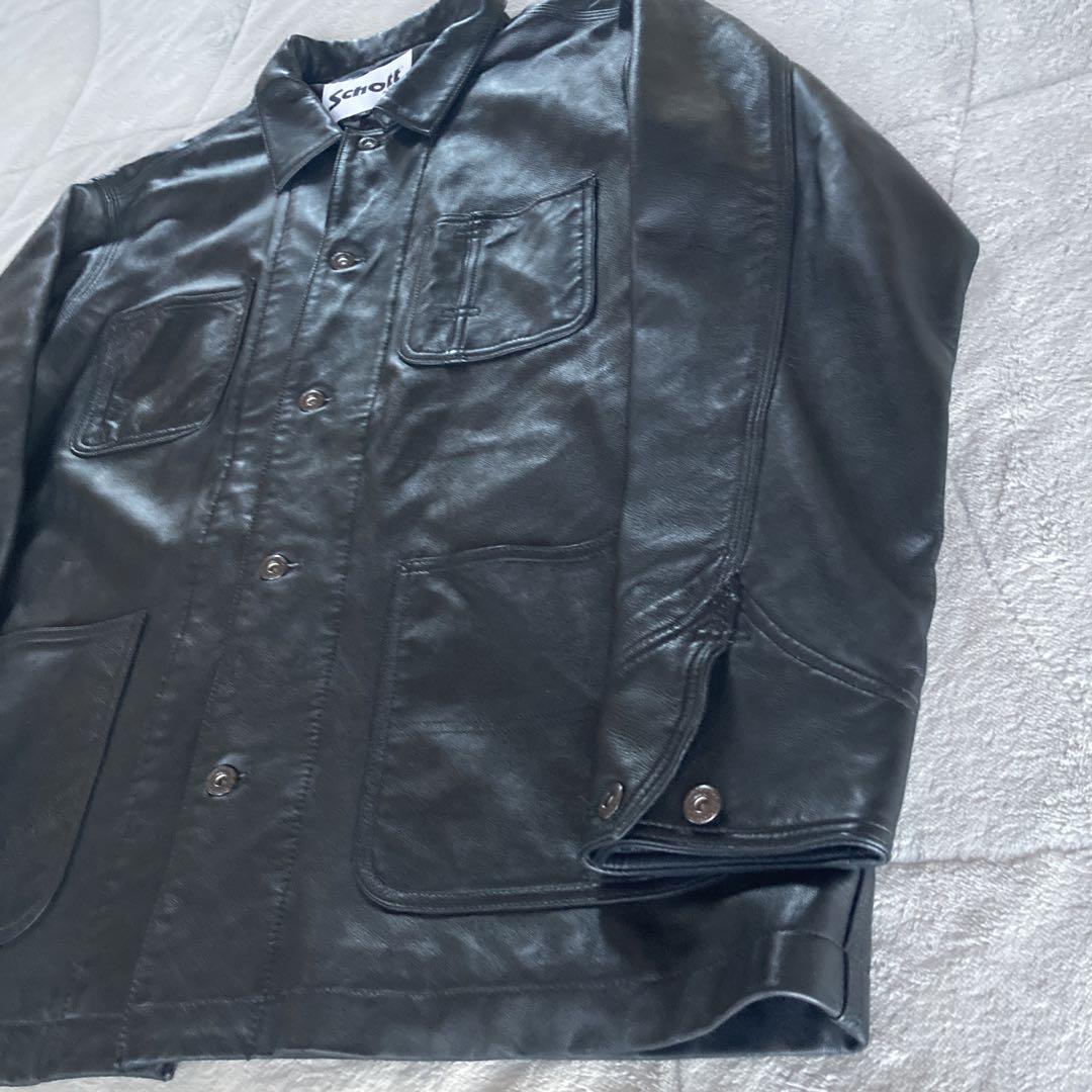 極美品　Schott ショット　ラムレザー カバーオール ジャケット　23AW