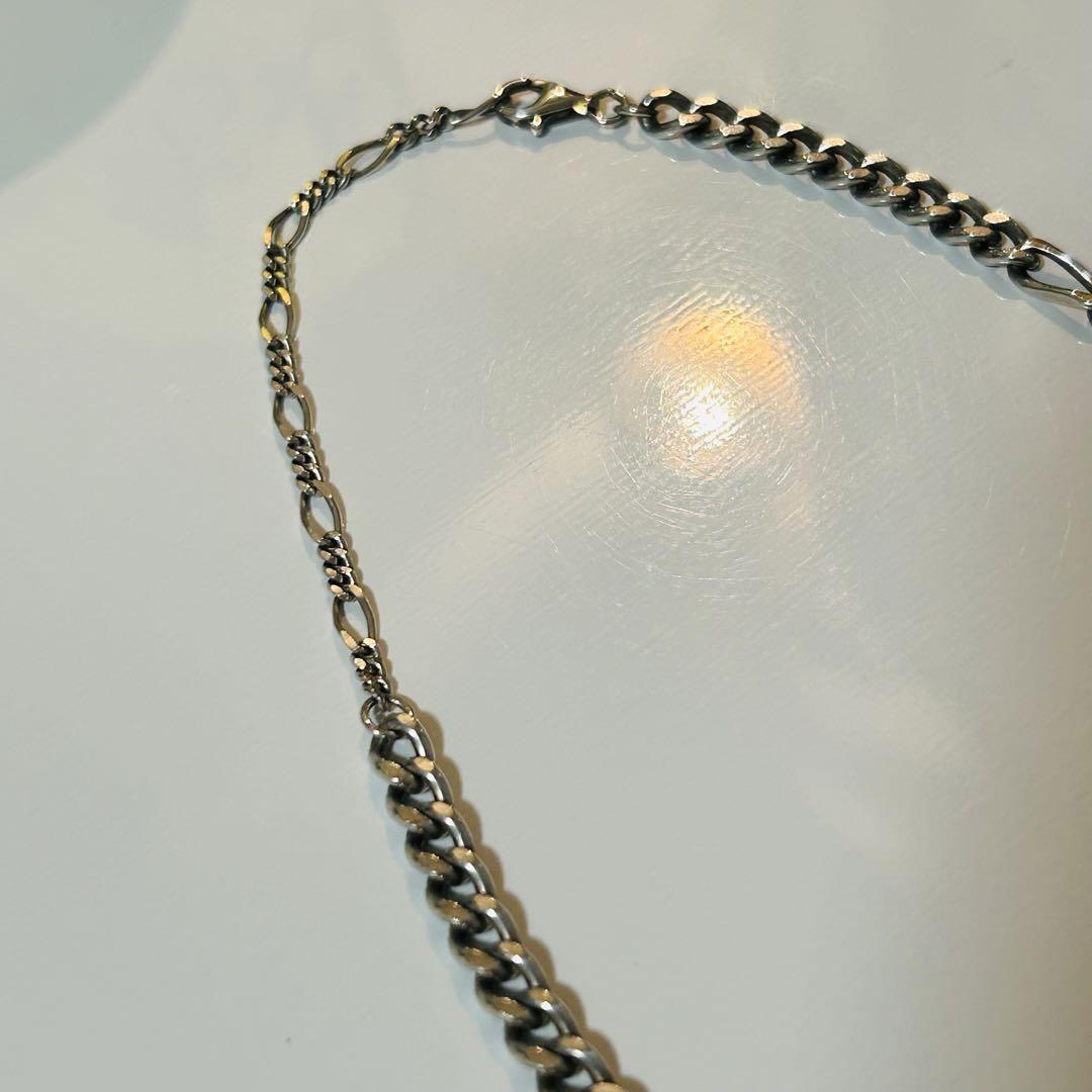 203jewelry シルバーネックレス　フィガロチェーン