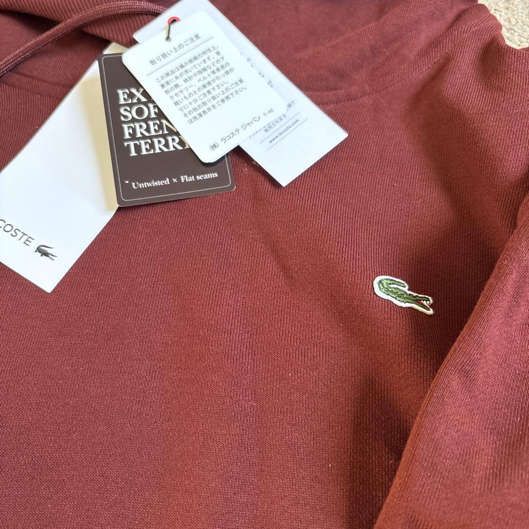 クラシック 赤 エンジ ラコステ パーカー EF057EL 036 LACOSTE ロング トップス