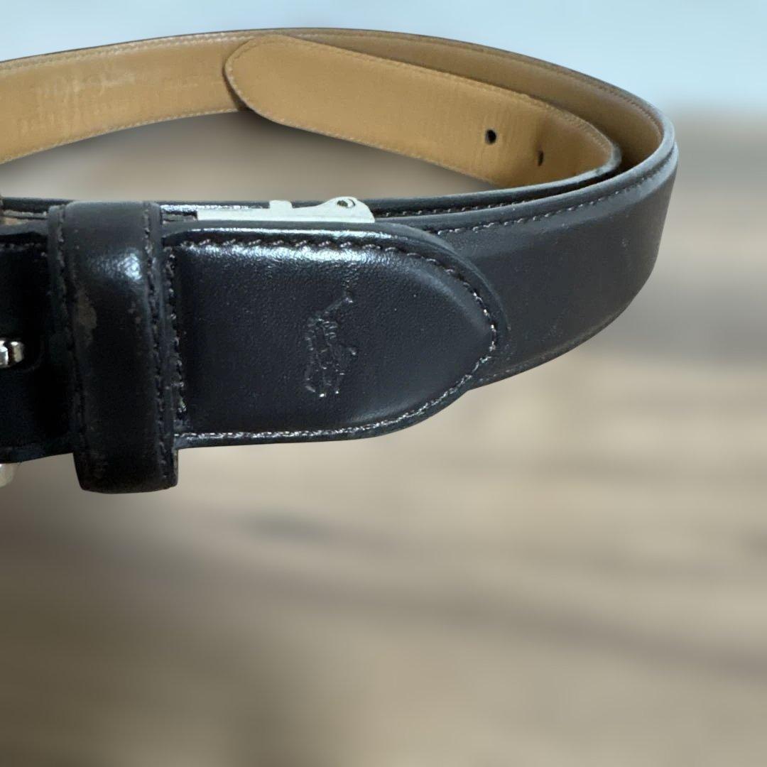 ラルフローレン ナイト型押し シルバーバックル レザーベルト ブラック ラルフローレン ナイト型押し シルバーバックル レザーベルト ブラウン