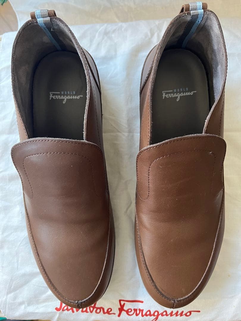 Ferragamo World メンズ 8 ハイカット 茶色26.5cm Ferragamo