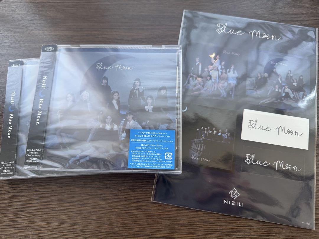 NiziU 直筆サイン 全員 Blue Moon 通常盤
