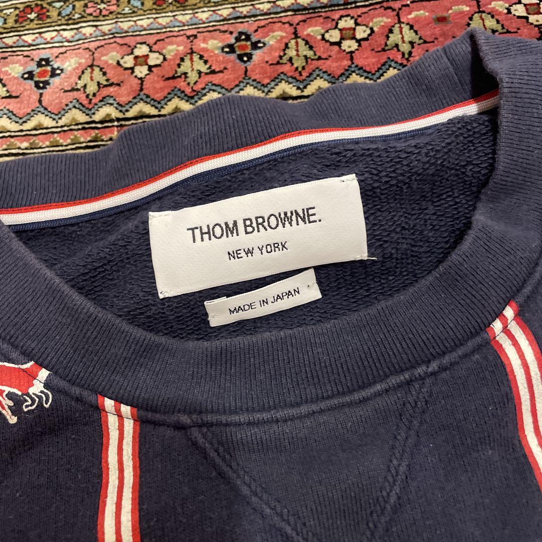【値下げしました】THOM BROWNE メンズトレーナー ネイビー