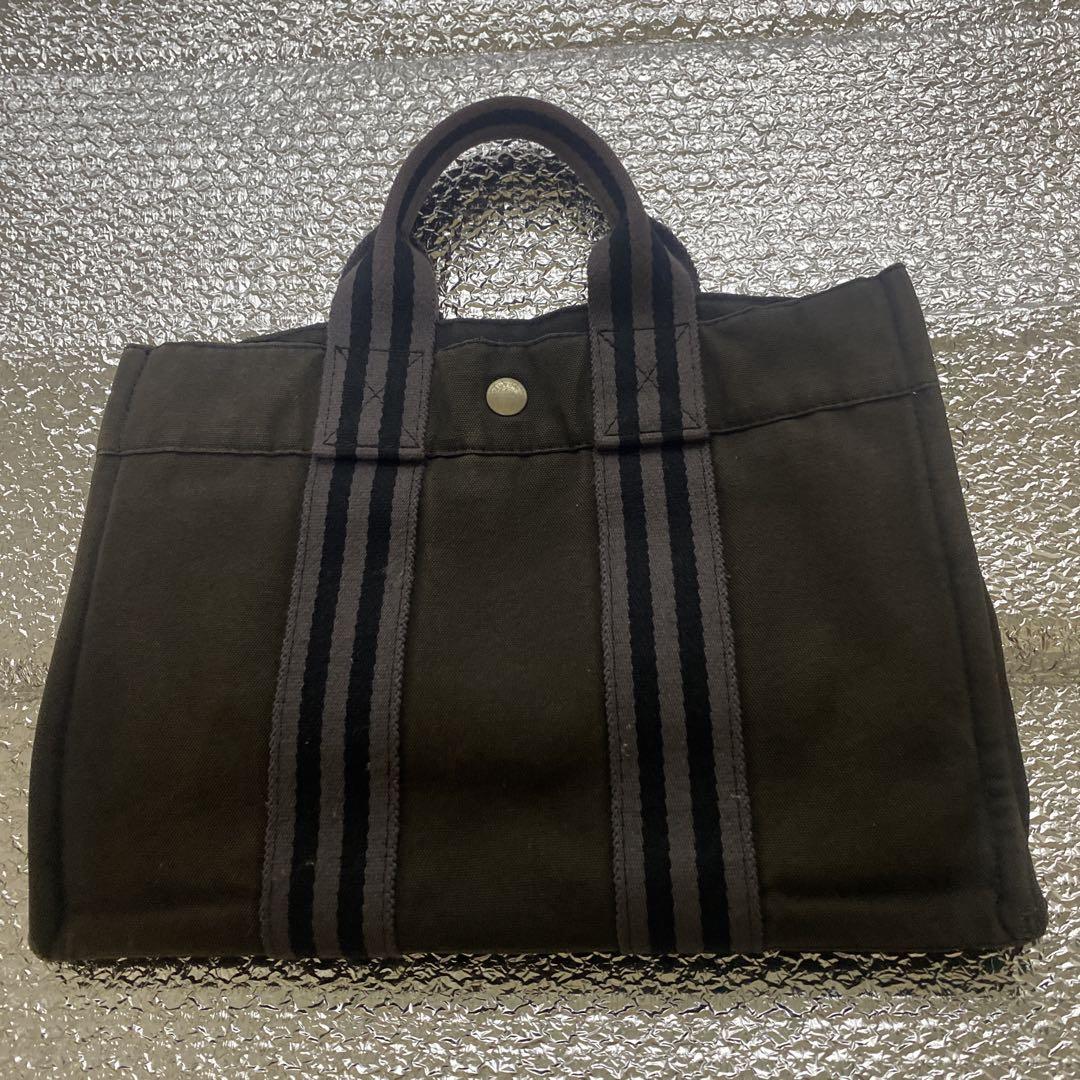 HERMESフールトゥ PM トートバック HERMES(エルメス) / フールトゥPM/トートバッグ/キャンバス/BLK