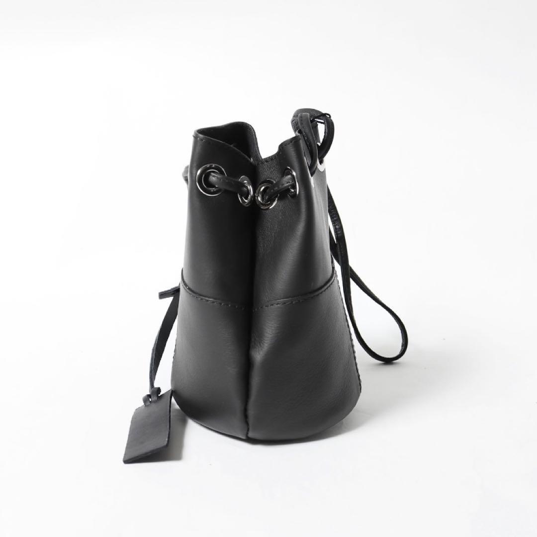 【美品】MARCO MASI マルコマージ　本革　巾着バッグ　ブラック
