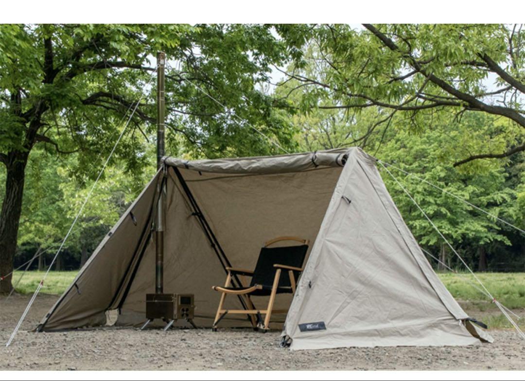 m*1様 FIELDOOR PUPTENT TC 320カーキ サイドシートとお