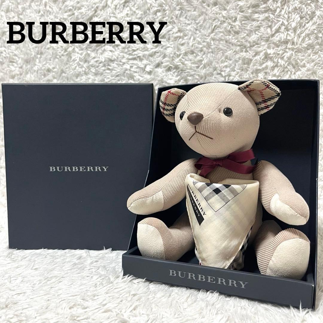 BURBERRY テディベア ぬいぐるみ ハンカチ ノバチェック