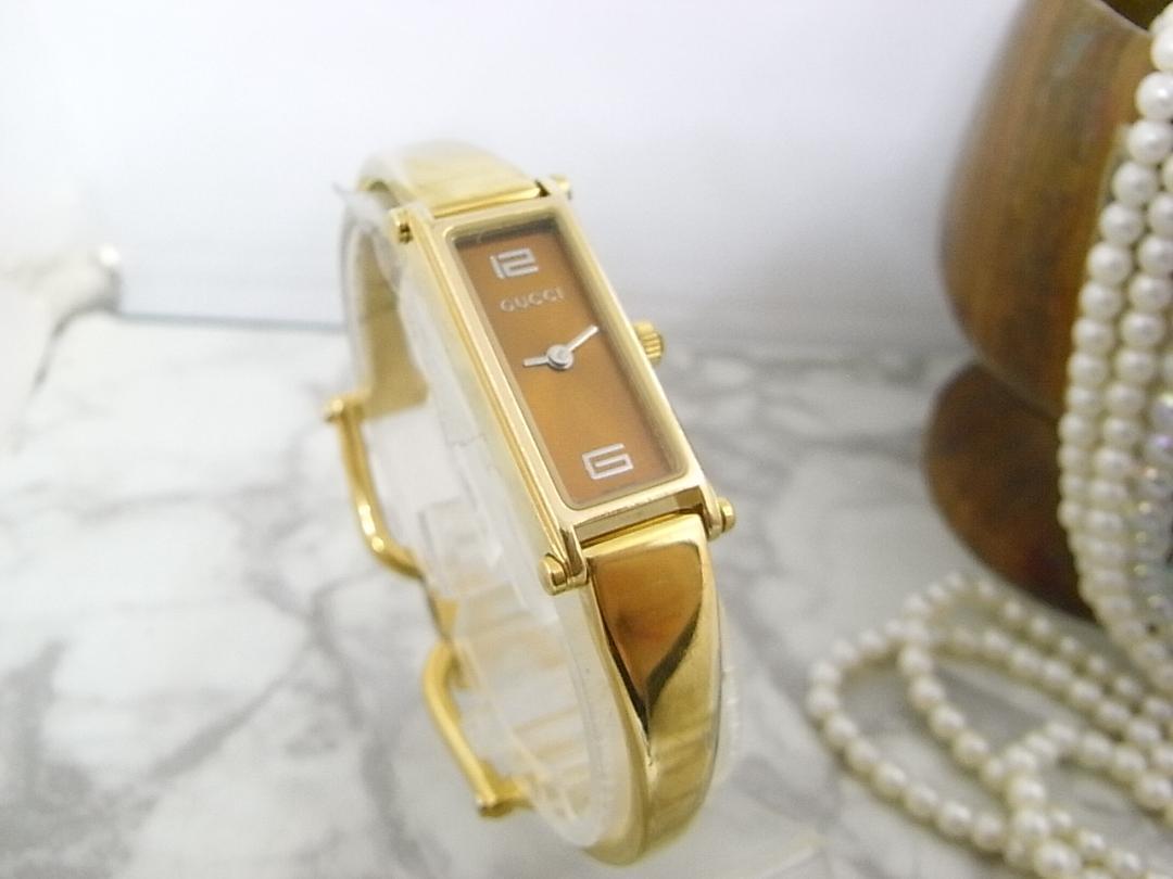 グッチ　GUCCI　1500　オレンジ文字盤　　レディース　ウォッチ
