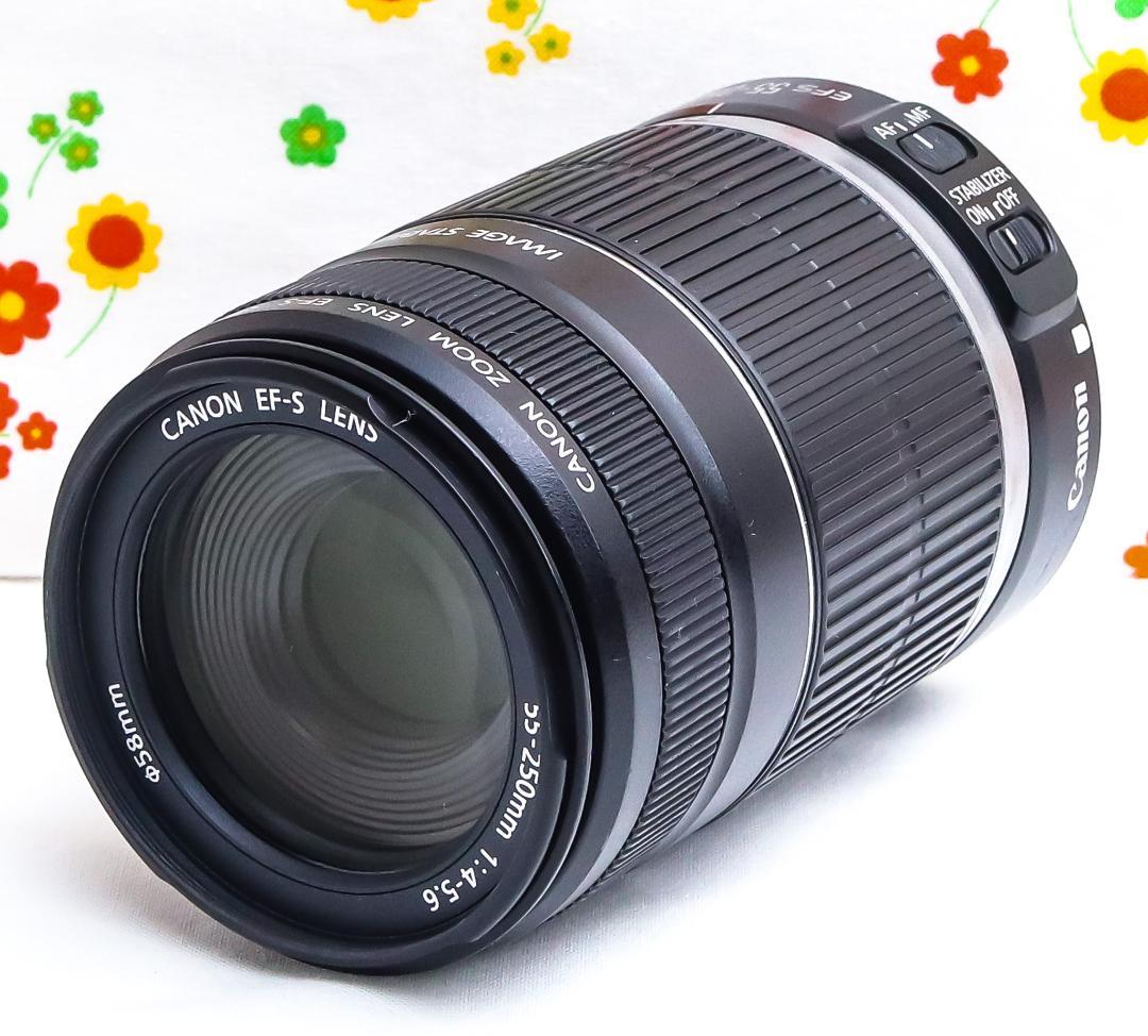 美品　キャノン Canon EF-S 55-250mm IS☆お手軽望遠 キャノン Canon EF-S 55-250mm IS☆お手軽望遠レンズ♪ - メルカリ