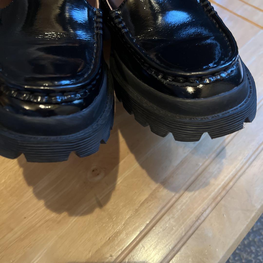 LANVIN en Bleu タンクソールＴストラップシューズ ローファー