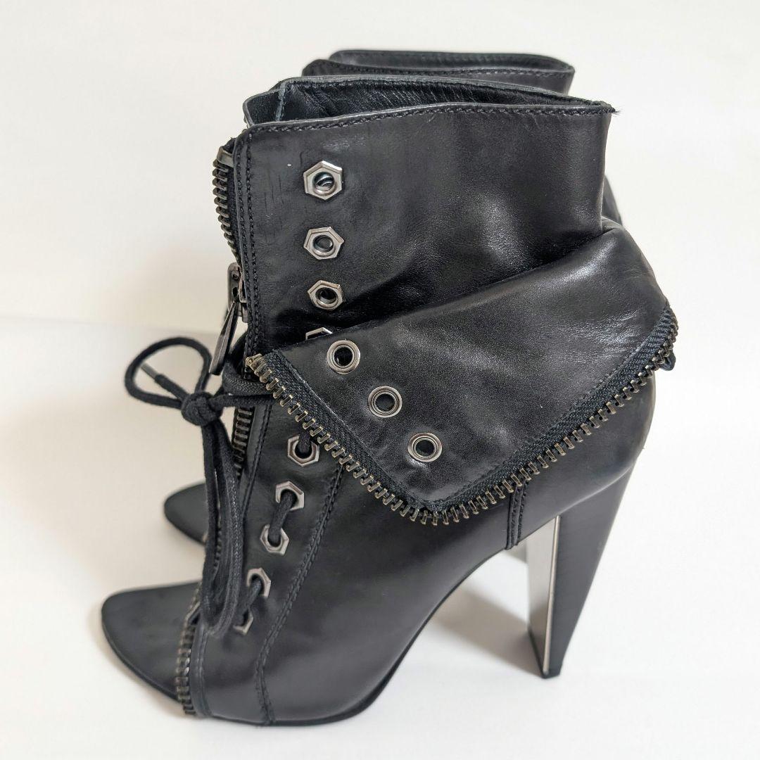 アレキサンダーワン ブーツ サンダル オープントゥ ブラック 36 アレキサンダーワン ブーツ サンダル オープントゥ ブラック 36