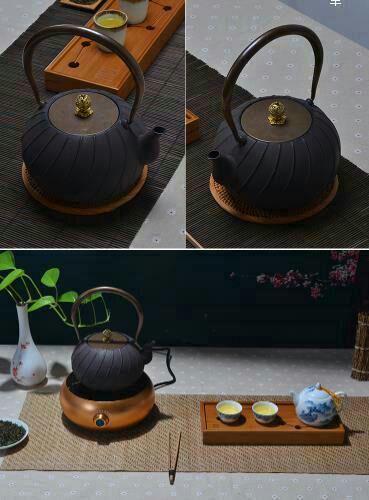 レビュー高評価のおせち贈り物 波状デザイン 鋳鉄製 茶釜 メルカリ - 工芸品