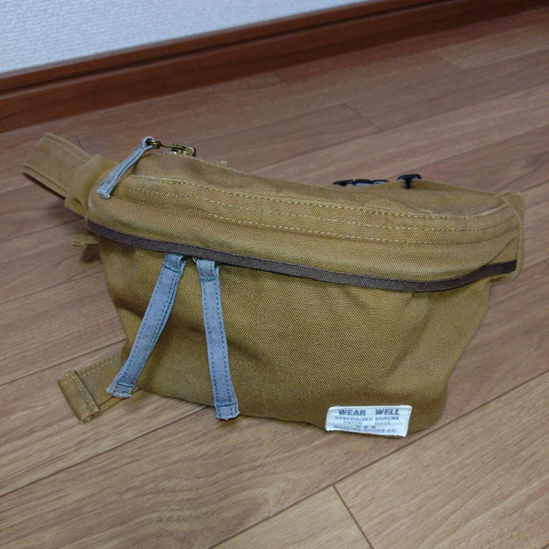 UES ウエス　ウエストバッグ　 ボディバッグ 　　ブラウンダック