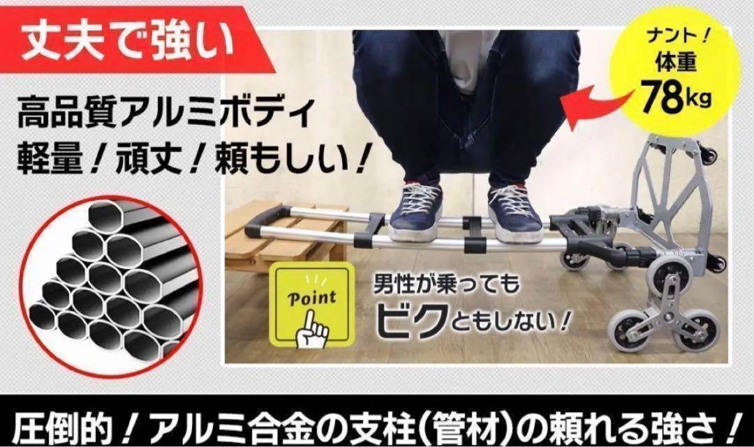 キャリーカート 10輪 耐荷重80kg 折りたたみ式 軽量 静音 大型