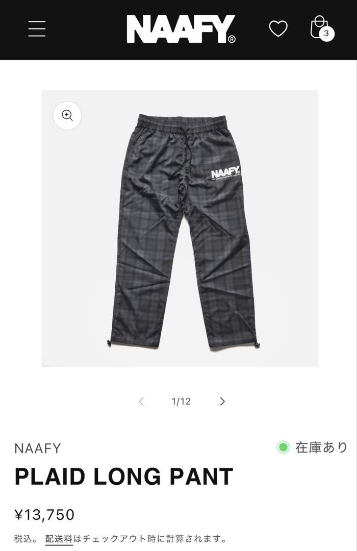NAAFY 黒 ナイロンパンツ メンズウェア - メンズウェアクラシック