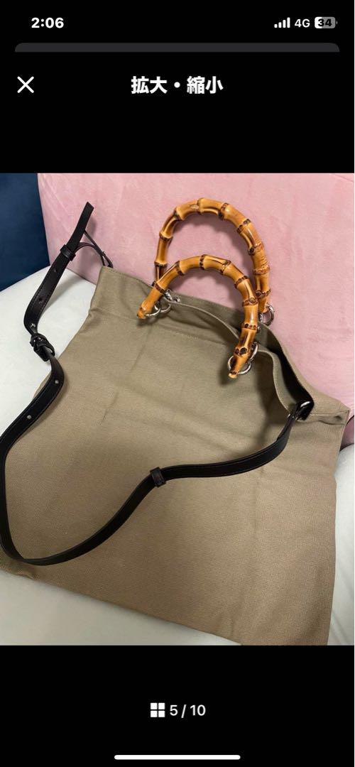 極美品 JIL SANDER バンブーハンドルバッグ カーキ　イタリア産 交渉可 極美品 JIL SANDER バンブーハンドルバッグ カーキ