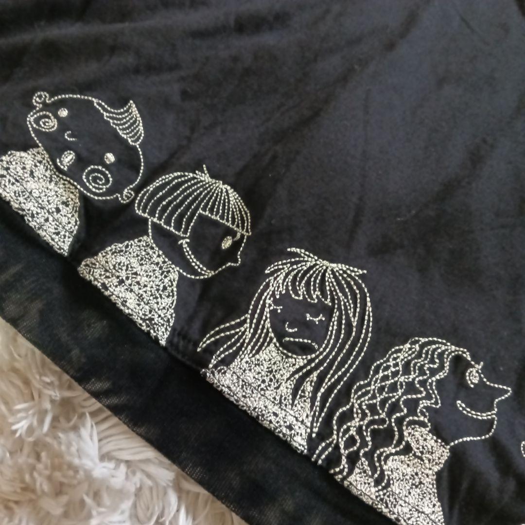 美品　アルベロベロ　OLLEBRESLA 長袖Tシャツ 黒 イラスト付き