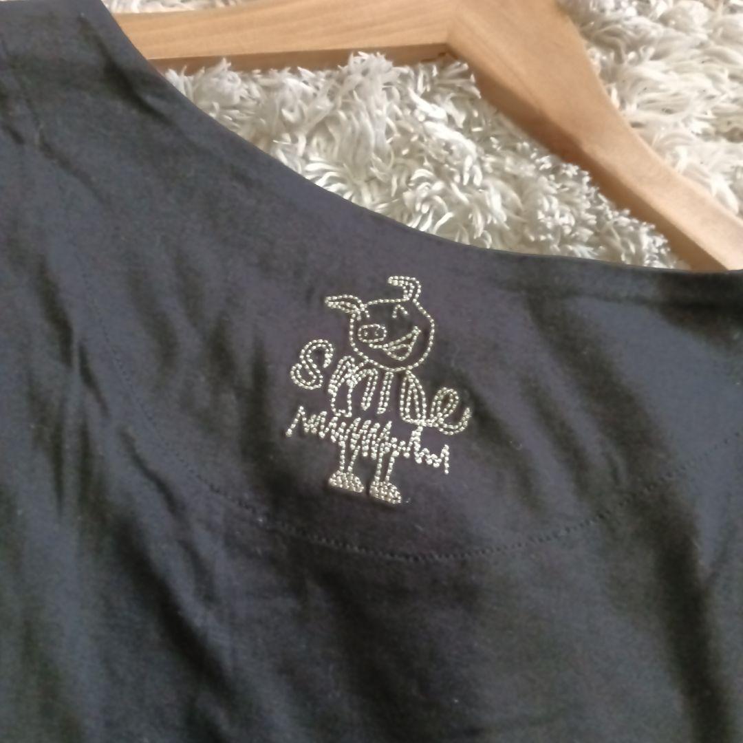 美品　アルベロベロ　OLLEBRESLA 長袖Tシャツ 黒 イラスト付き