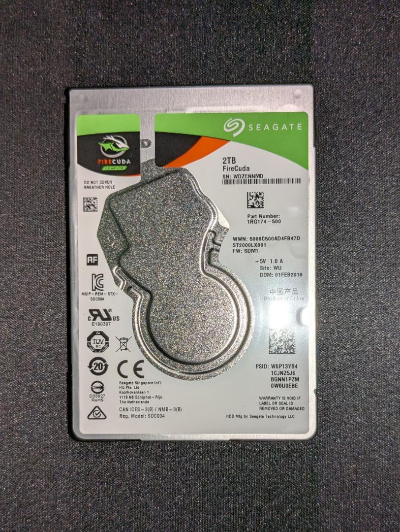 Seagate FireCuda SSHD 2TB ST2000LX001