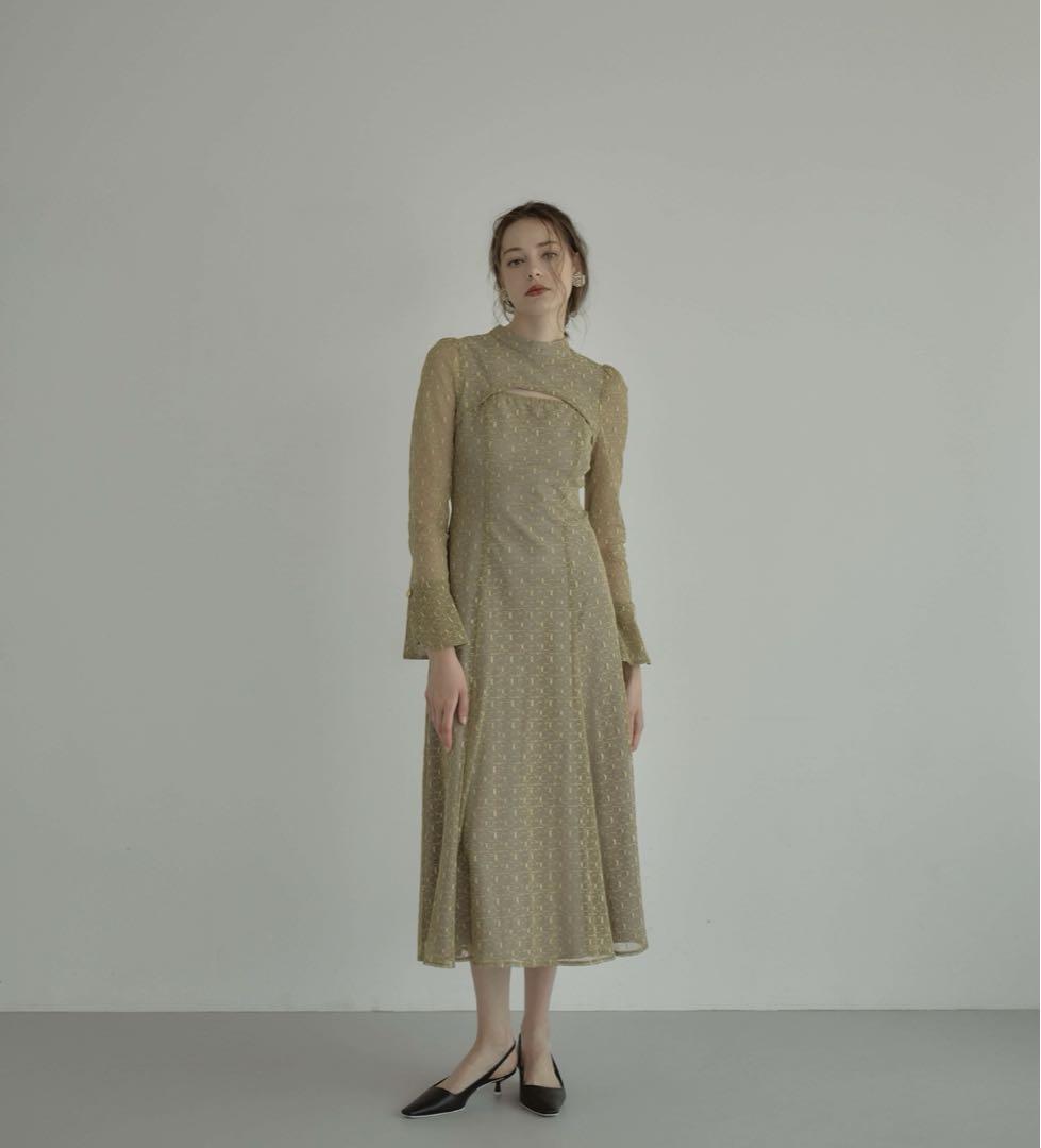 国内発| EMILIA WICKSTEAD ジオメトリッククロケ ドレス エミリア ウィックステッド」2018年春夏ロンドン・コレクション