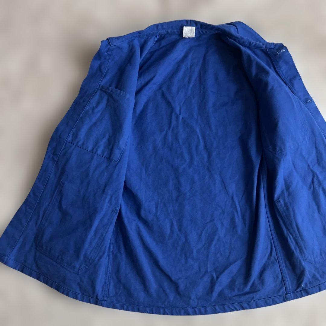 ユーロヴィンテージ/ワークジャケット/カバーオール/インクブルー/企業ロゴ