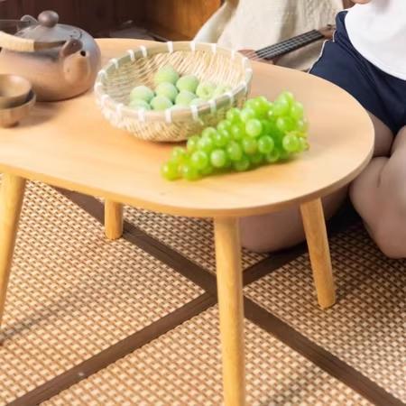 ナチュラル木製楕円形テーブル