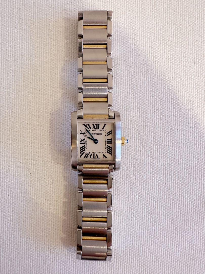 Cartier タンクフランセーズSM コンビYG W51011Q3型番2384