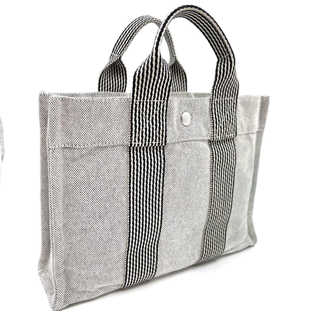 HERMES エルメス フールトゥ PM ハンドバッグ トート ライトグレー