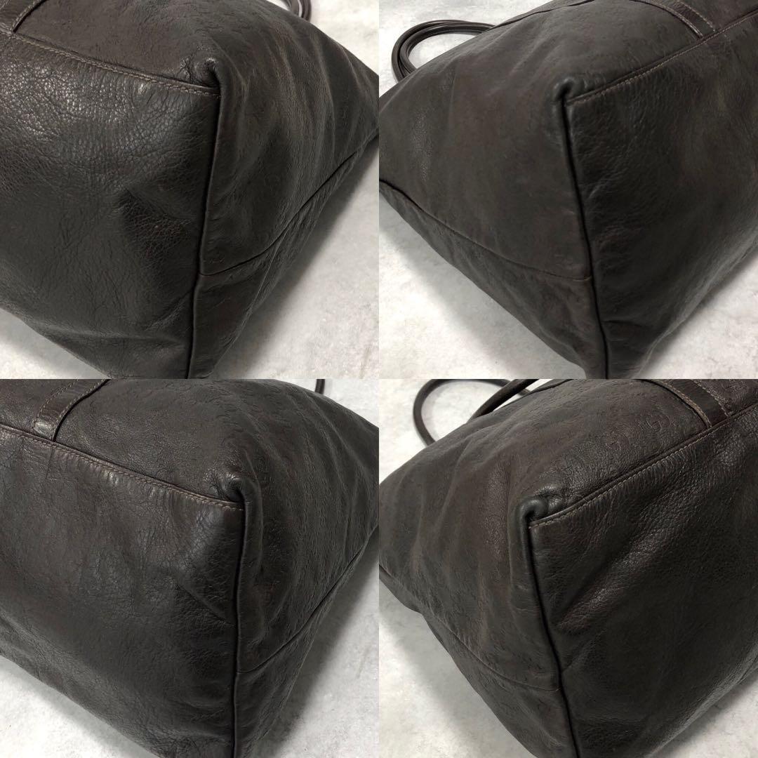美品✨グッチ シマ トートバッグ ラージ レザー ブラウン 大容量