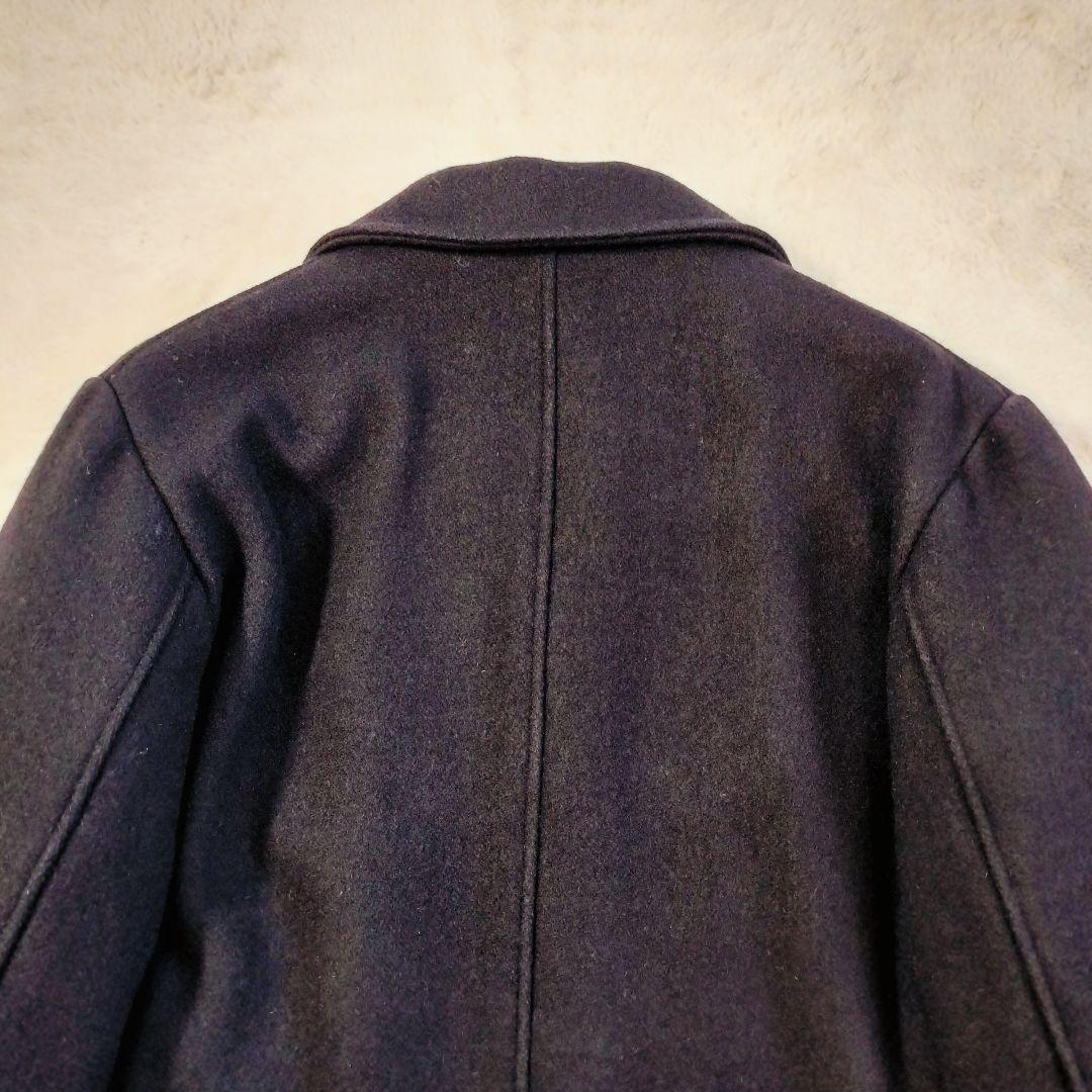 【大きいサイズ☆42】美品　SCHOTT　ショット　シングル　ピーコート　黒