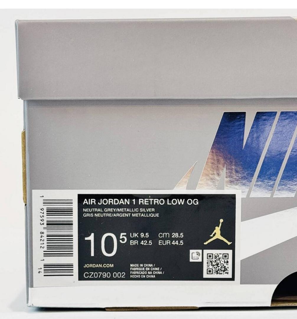 NIKE AIR JORDAN 1 RETRO LOW OG シルバー