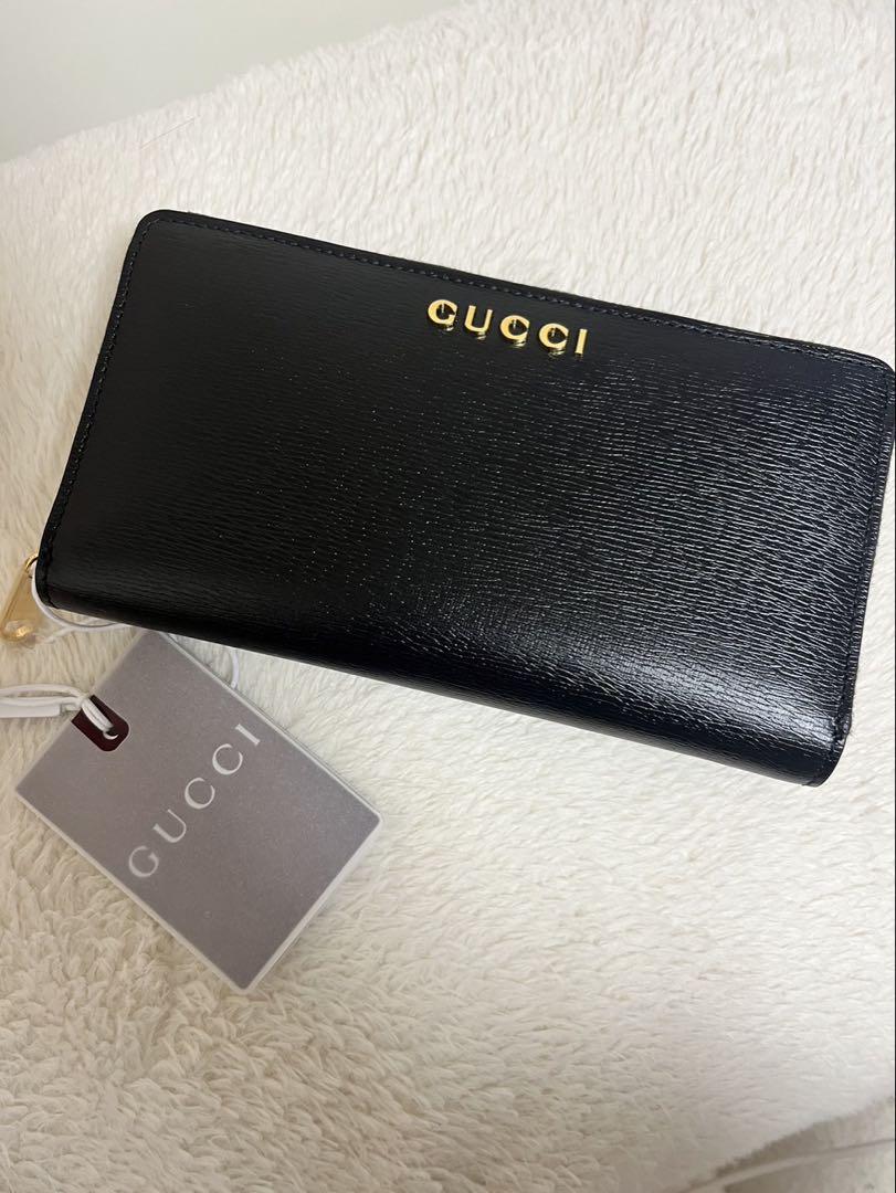 GUCCI スクリプト ジップアラウンドウォレット